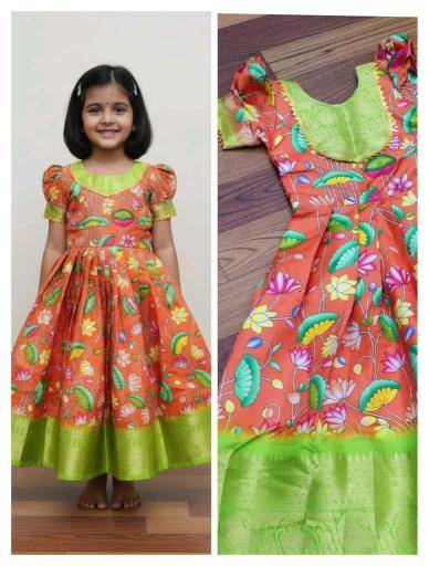 NEW LAUNCING KIDS GOWN silk Wholesale children clothing market in Kolkata